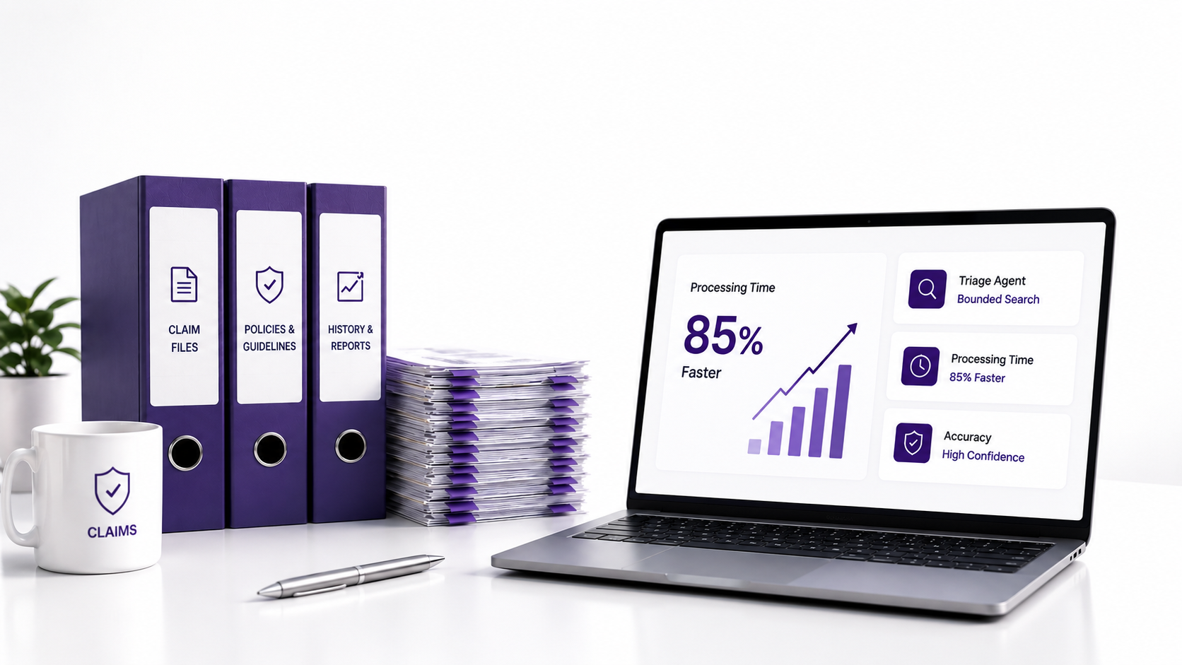 Claims team processes 85% faster with bounded triage agent