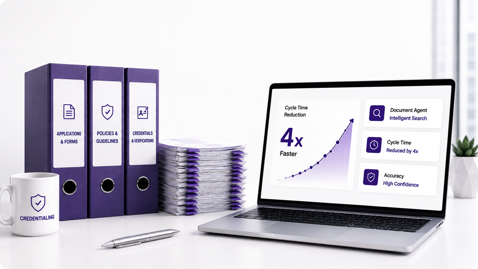 Credentialing team cuts cycle time by 4x with document agent