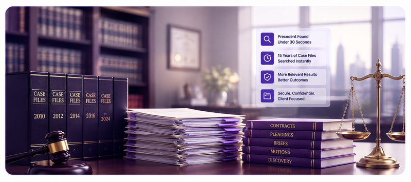 Law firm finds precedent across 15 years of case files in under 30 seconds