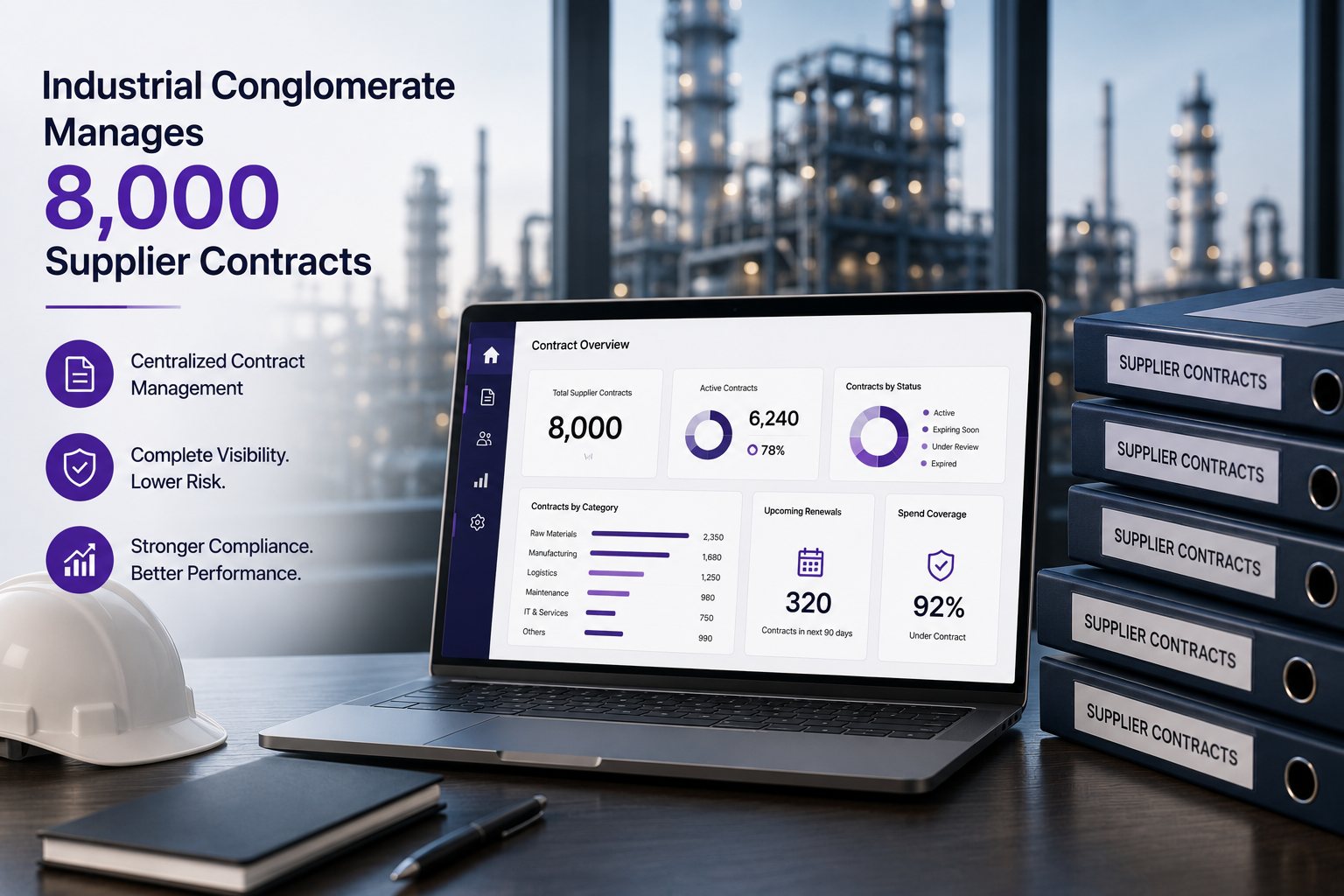 Industrial conglomerate manages 8,000 supplier contracts