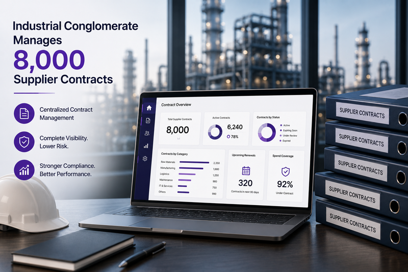 Industrial conglomerate manages 8,000 supplier contracts