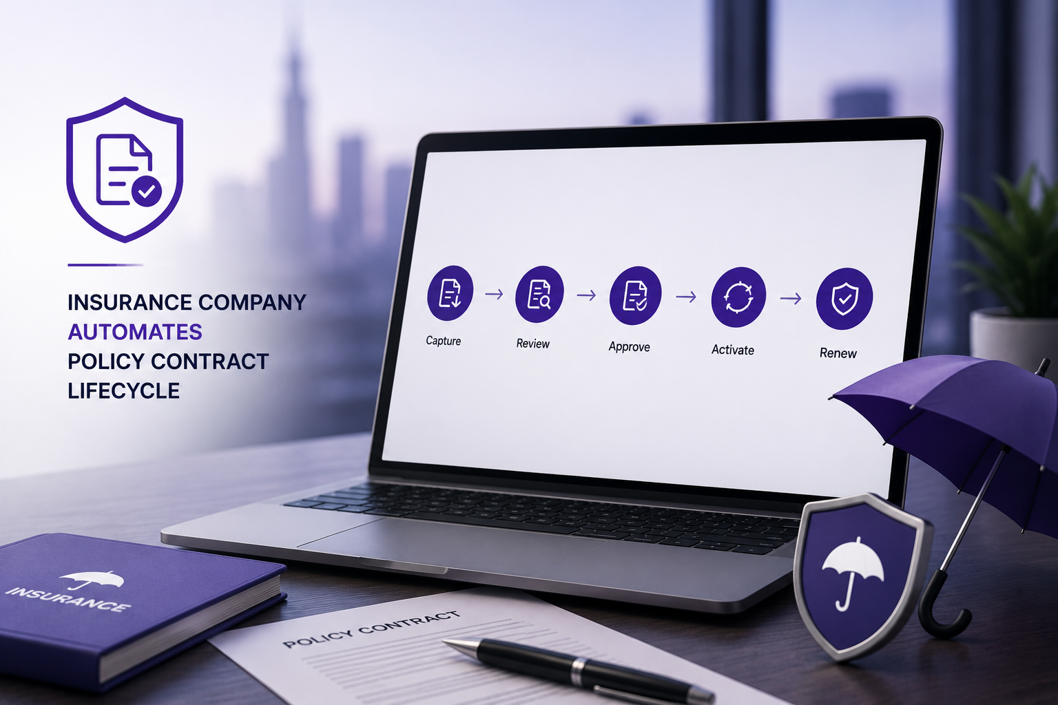 Insurance company automates policy contract lifecycle