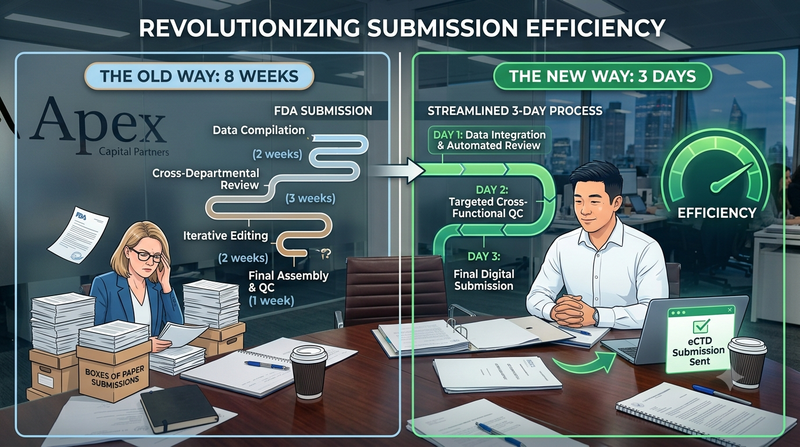 Pharma company cuts FDA submission prep from 8 weeks to 3 days