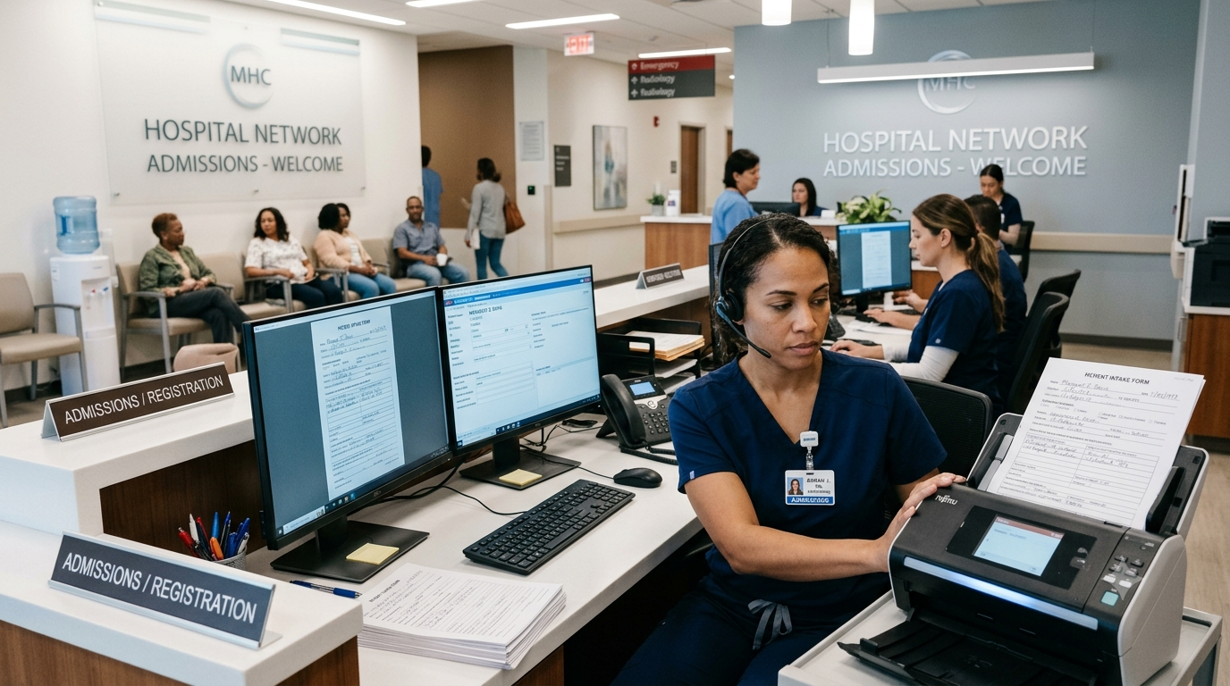 Hospital network extracts structured data from scanned patient intake forms at admission