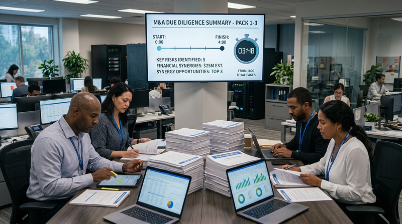 M&A team summarises 600-page due diligence pack in 4 minutes