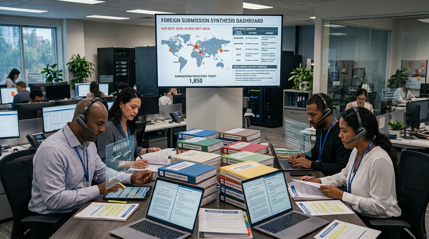 Government agency translates and summarises foreign-language submissions in one step