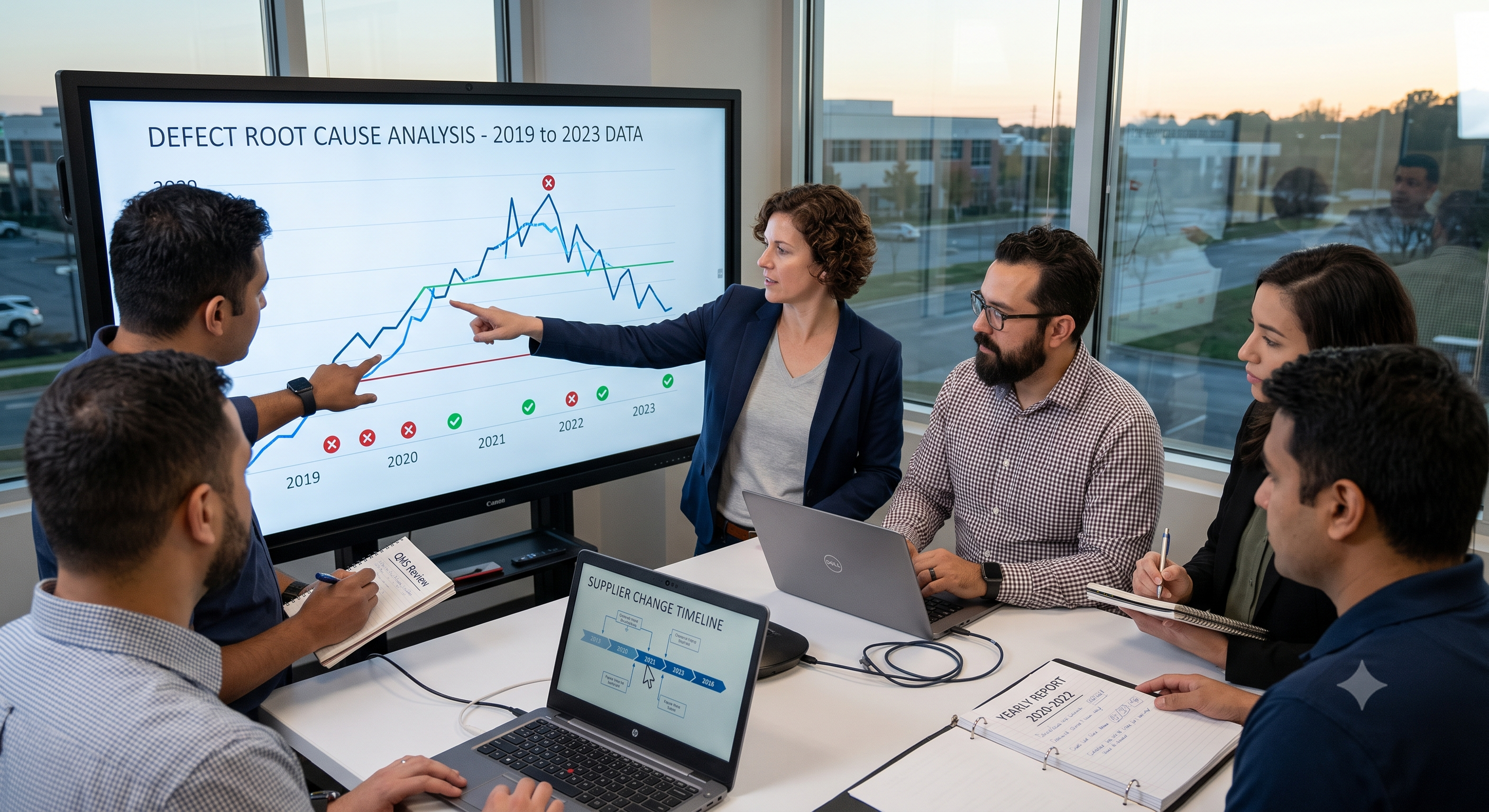 Quality team traces defect root causes across 5 years of data 